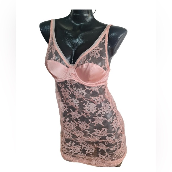 Vintage Victoria's Secret Pink Lace Chemise - Picture 12 of 14